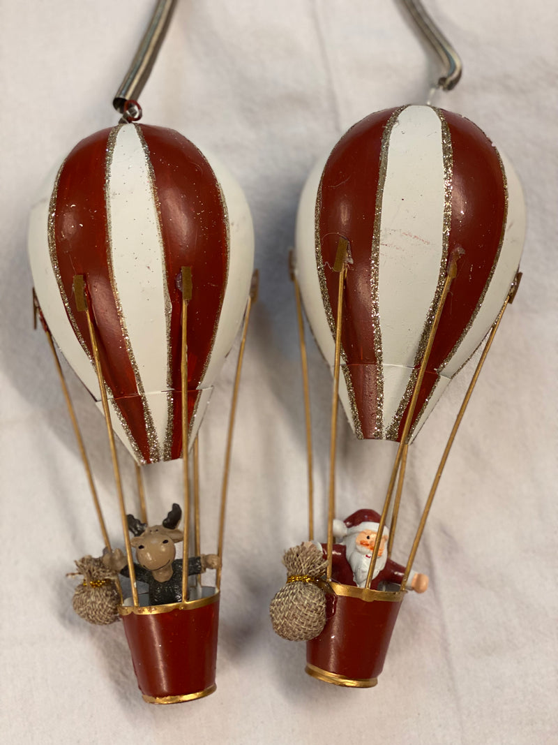 Luftballon med julemand eller Rudolf