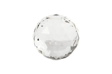 Stor glaskugle i diamantmønster i grå farve fra Speedtsberg