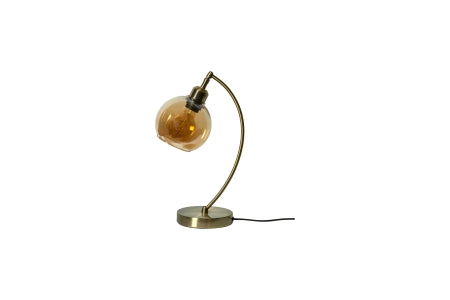 Bordlampe med skærm i røget glas fra speedtsberg