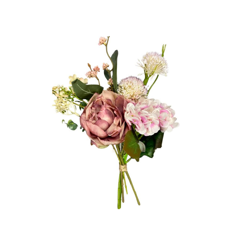 Buket af kunstige blomster i lyserød og hvide farver fra speedtsberg