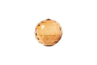 Lille glas kugle i smukt mønster i farven amber fra Speedtsberg